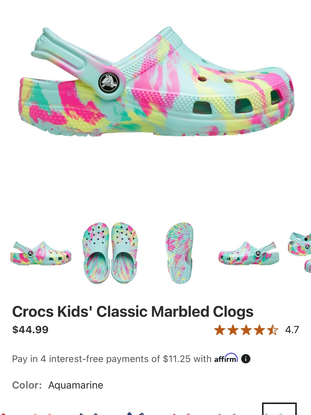 CROCS Kids Classic Marbled Clog | 9